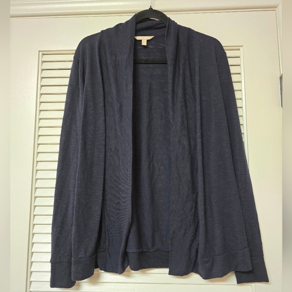 Banana Republic - Navy Long-Sleeve Lightweight Open Cardigan Sweater